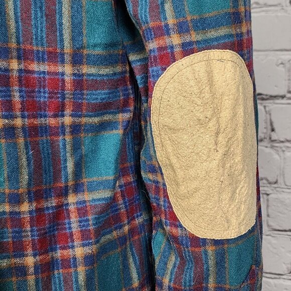 Pendleton Wool Vintage Plaid Button Shirt, Men's Medium Long - Picture 5 of 11